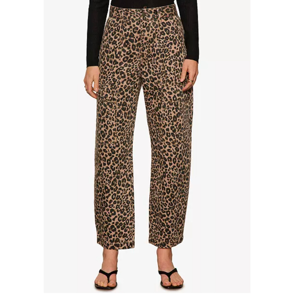 Sanctuary Leopard Boyfriend Utility Pants Small